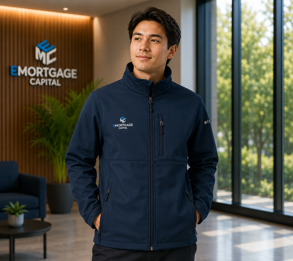 NAVY COLUMBIA SOFT SHELL JACKET